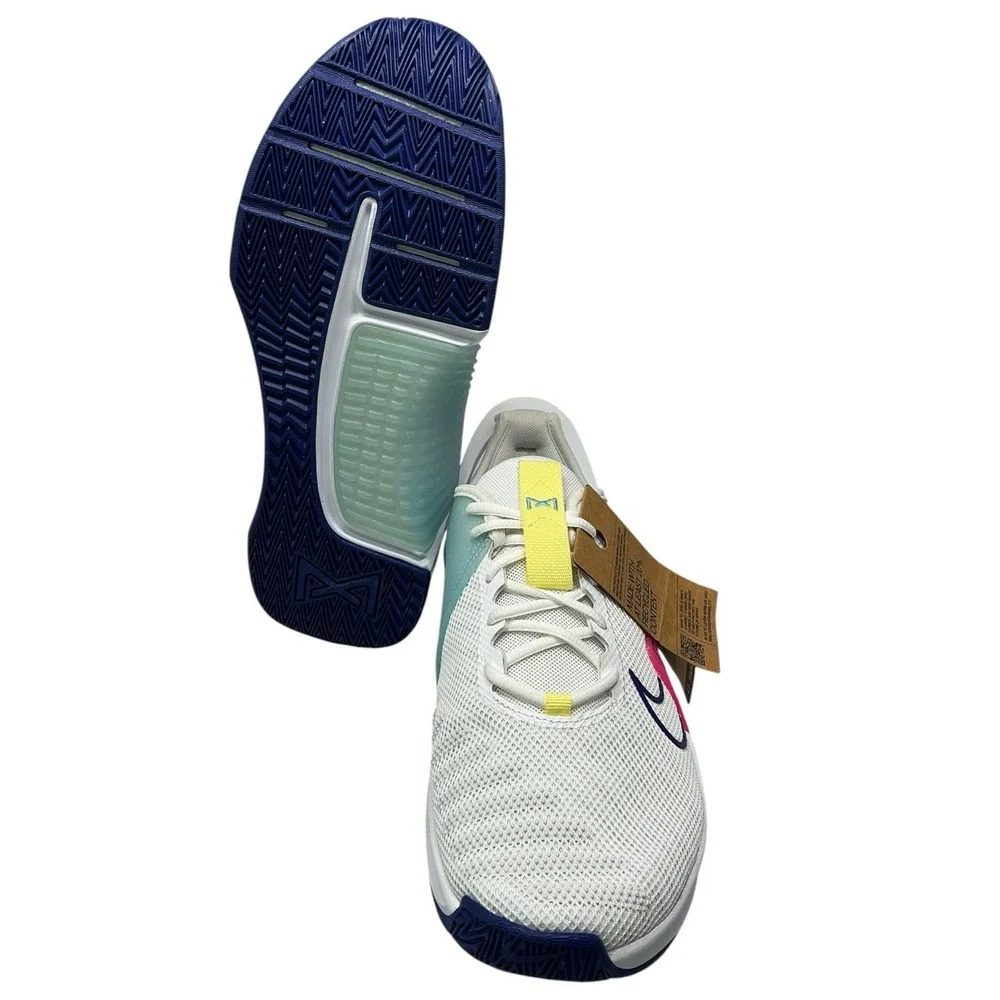Nike Metcon 9 EasyOn Shoes White Citron Yellow/Pink DZ2615 102 Men Sz 10 No Box